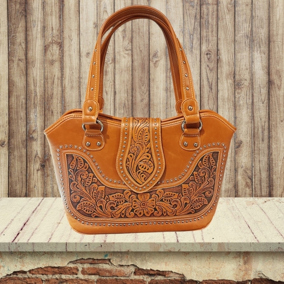Montana West Genuine Leather Conceal Carry Bag (Holster Unavailable) - Picture 1 of 6